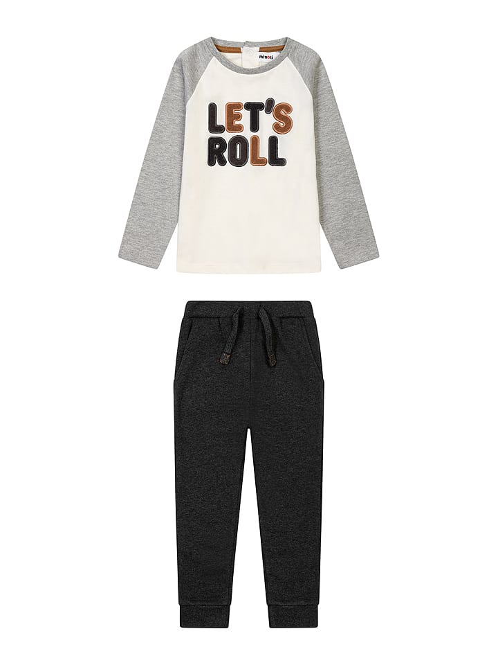 Minoti 2-częściowy zestaw w kolorze czarno-białym rozmiar: 74/80