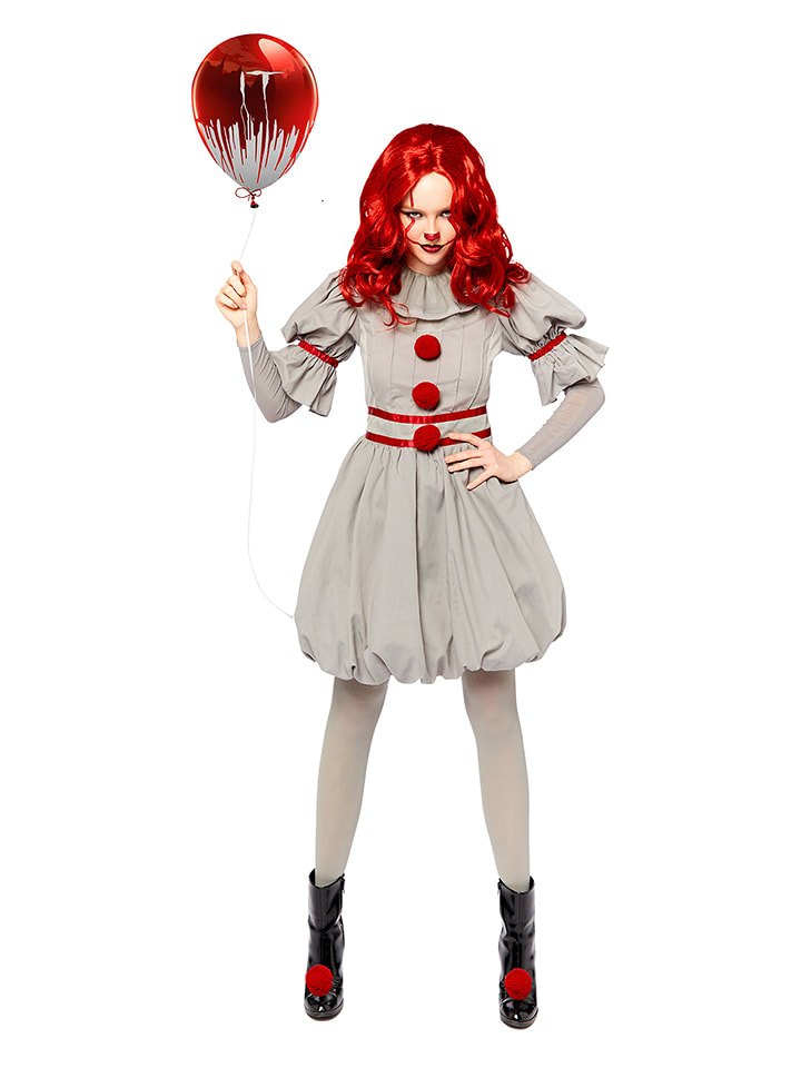 amscan Sukienka kostiumowa "ES" w kolorze szarym rozmiar: M