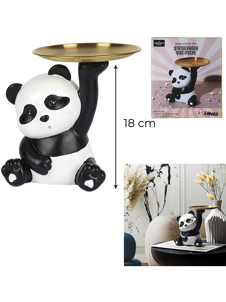 Rétro Chic Figurka dekoracyjna w kolorze czarno-białym - wys. 18 cm rozmiar: onesize