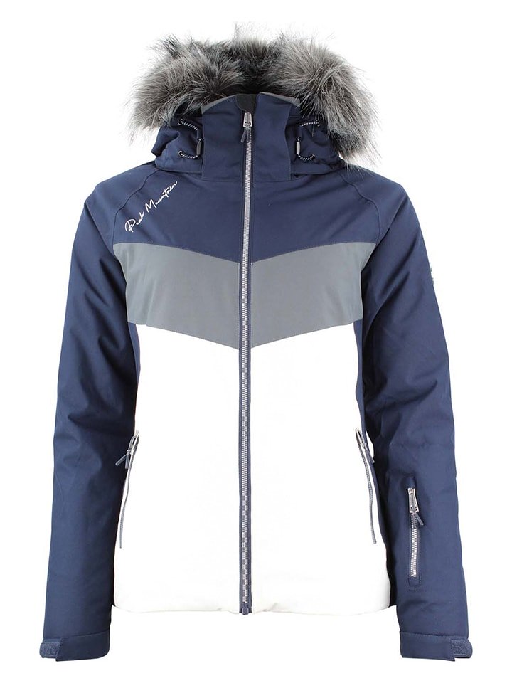 Peak Mountain Kurtka narciarska "Afidol" w kolorze niebiesko-białym rozmiar: M