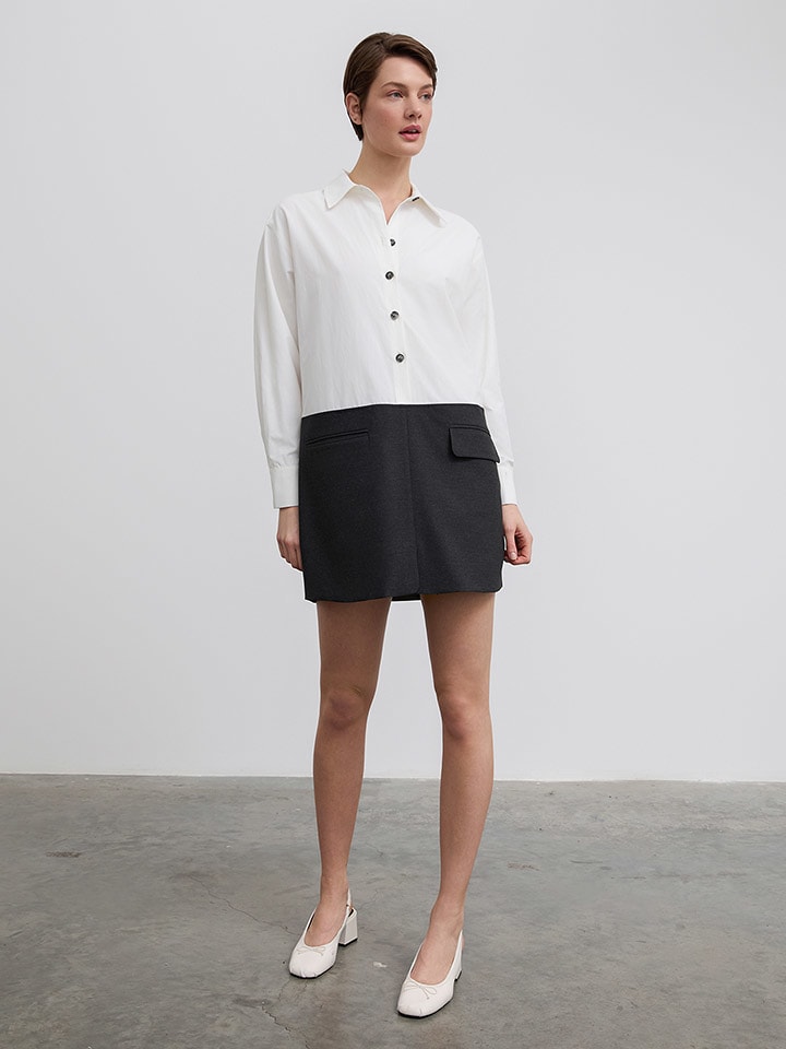 BGN Sukienka w kolorze biało-czarnym rozmiar: 40