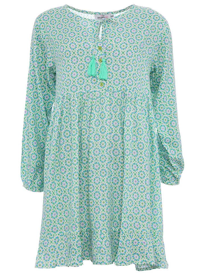 Zwillingsherz Sukienka "Rosalind" w kolorze zielonym rozmiar: L/XL