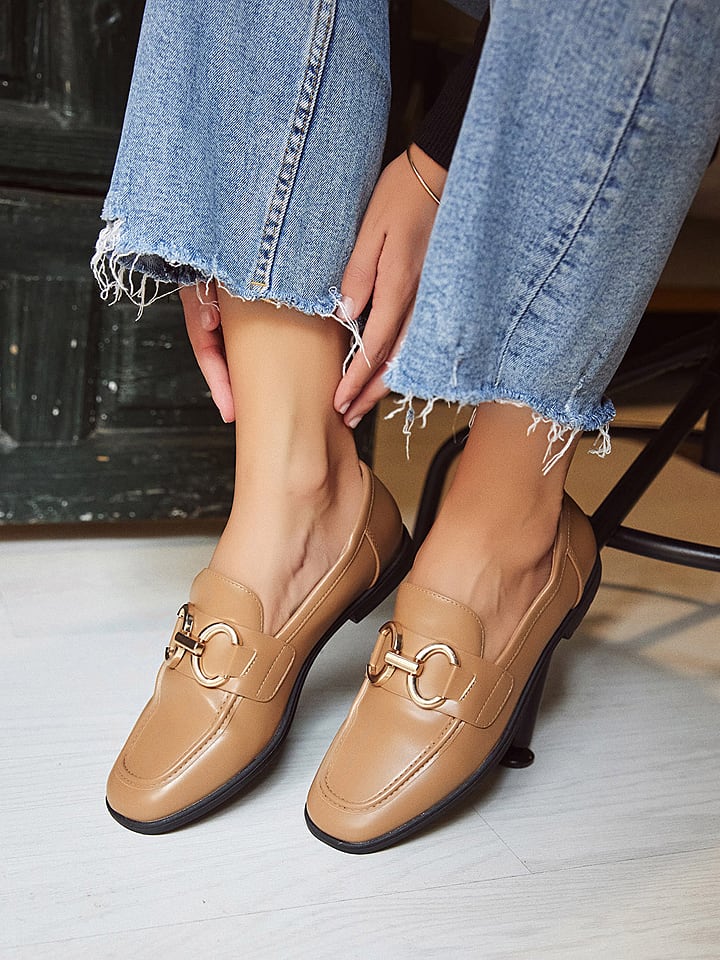 Belucci Mokasyny w kolorze beżowym rozmiar: 38