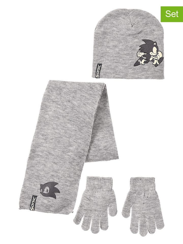 Sonic 3-częściowy zestaw "Sonic" w kolorze szarym rozmiar: 54 cm