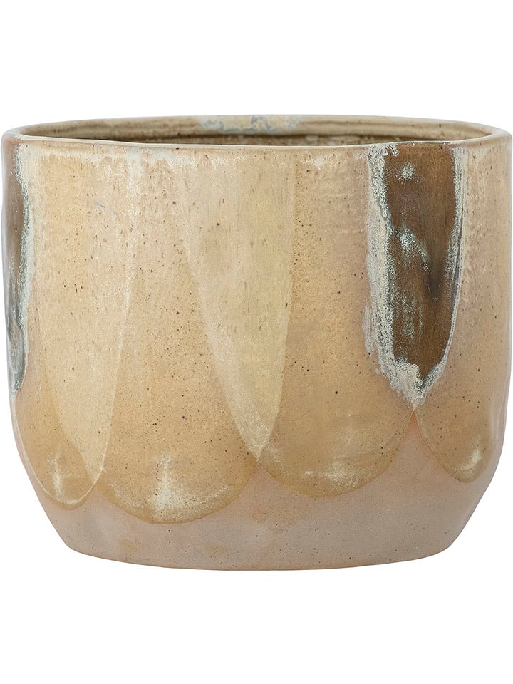 Bloomingville Doniczka "May" w kolorze jasnobrązowym - wys. 15 x Ø 18,5 cm rozmiar: onesize