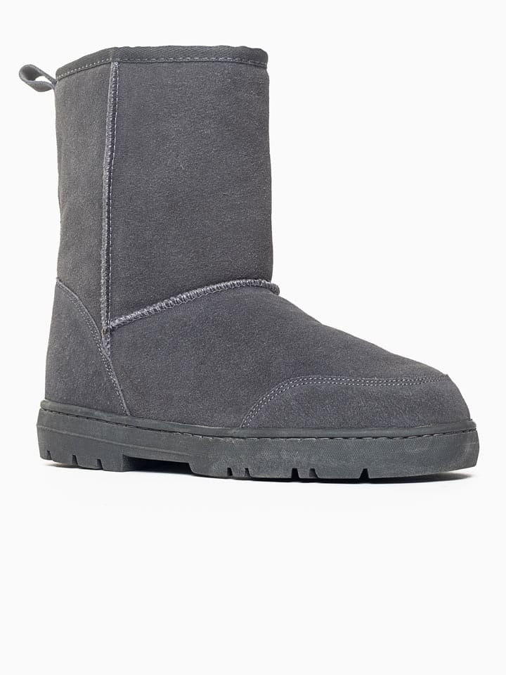 Gooce Skórzane botki zimowe "Gully" w kolorze szarym rozmiar: 42