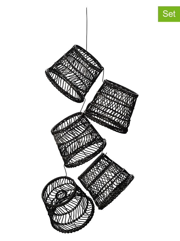 Konstsmide Klosze (5 szt.) w kolorze czarnym do łańcucha świetlnego - wys. 20 x Ø 15 cm rozmiar: onesize