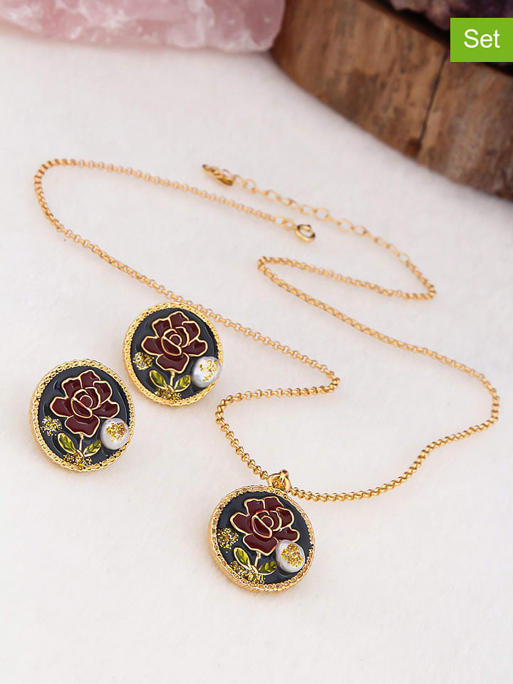 Pierres de Jade 2-częściowy zestaw biżuterii rozmiar: onesize