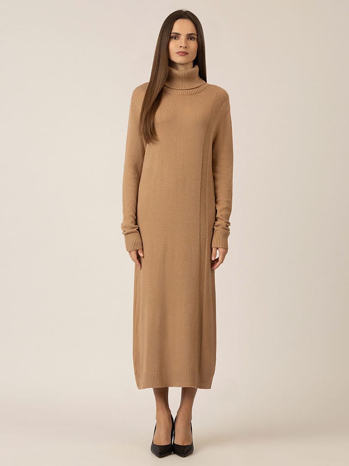 APART Sukienka dzianinowa w kolorze karmelowym rozmiar: 36