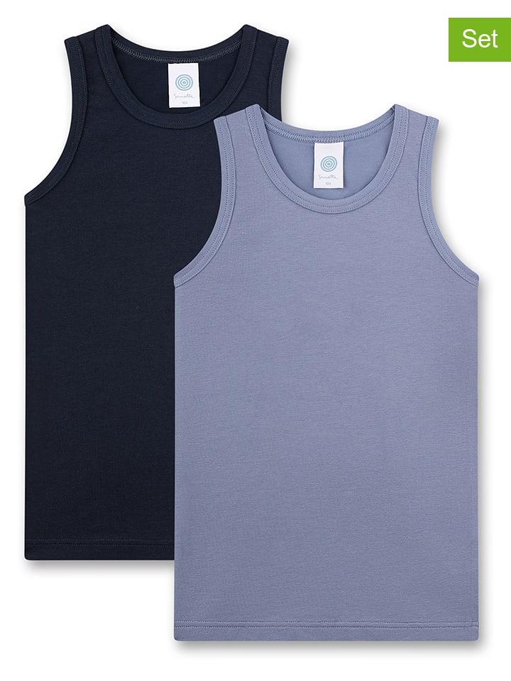 Sanetta Podkoszulki (2 szt.) w kolorze granatowym i błękitnym rozmiar: 116