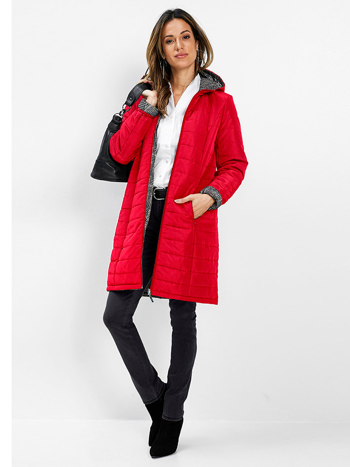 WITT WEIDEN Płaszcz pikowany w kolorze czerwono-szarym rozmiar: 44