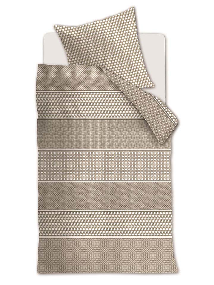 Rivièra Maison Komplet pościeli "Rattana" w kolorze beżowo-jasnobrązowym rozmiar: 135x200 cm
