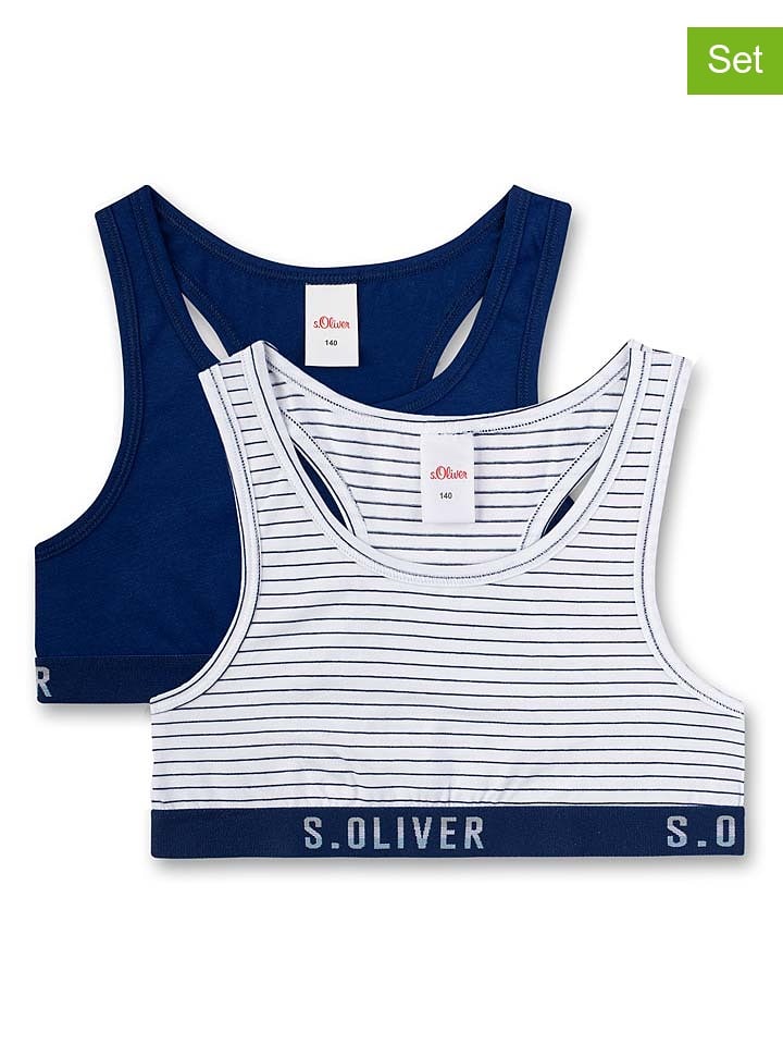 Sanetta Topy (2 szt.) w kolorze granatowo-białym rozmiar: 176