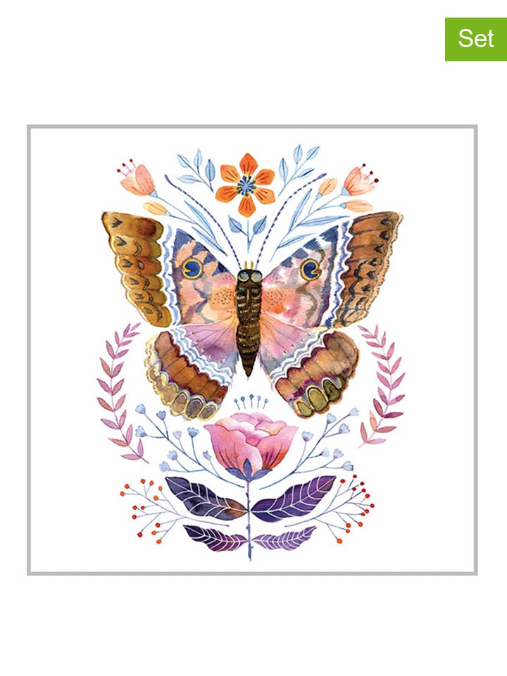 ppd Serwetki (40 szt.) "Duchess" w kolorze biało-niebiesko-fioletowym rozmiar: onesize