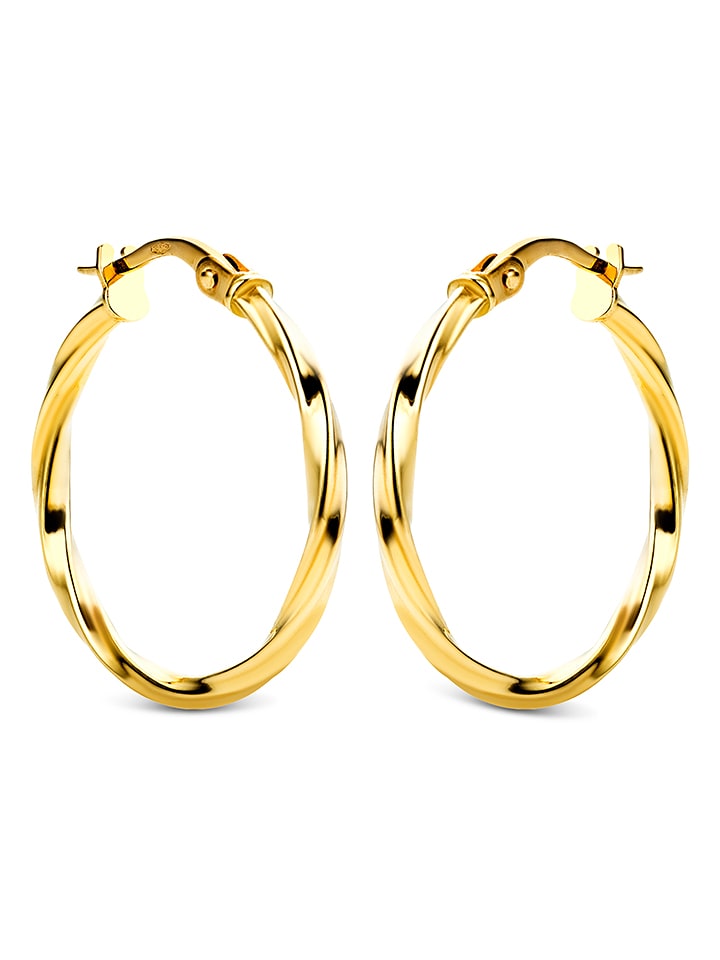 Diamant Exquis Złote kolczyki-kreole rozmiar: onesize