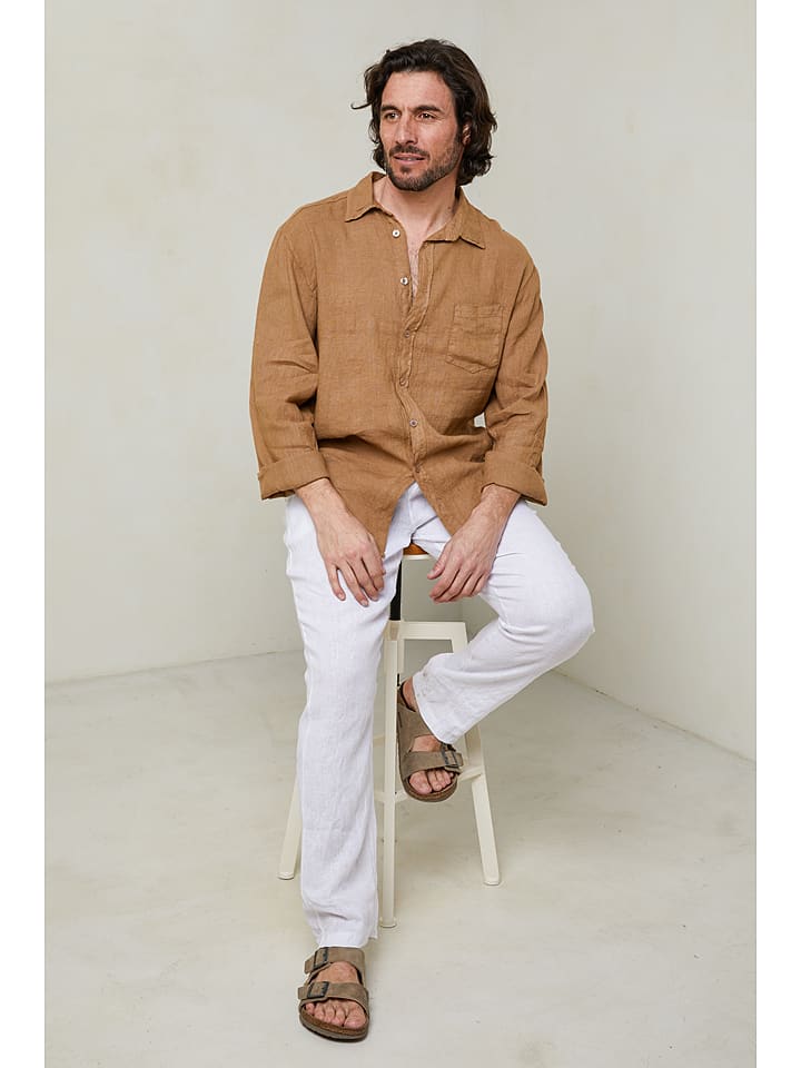 Lin Passion Koszula w kolorze jasnobrązowym rozmiar: L/XL