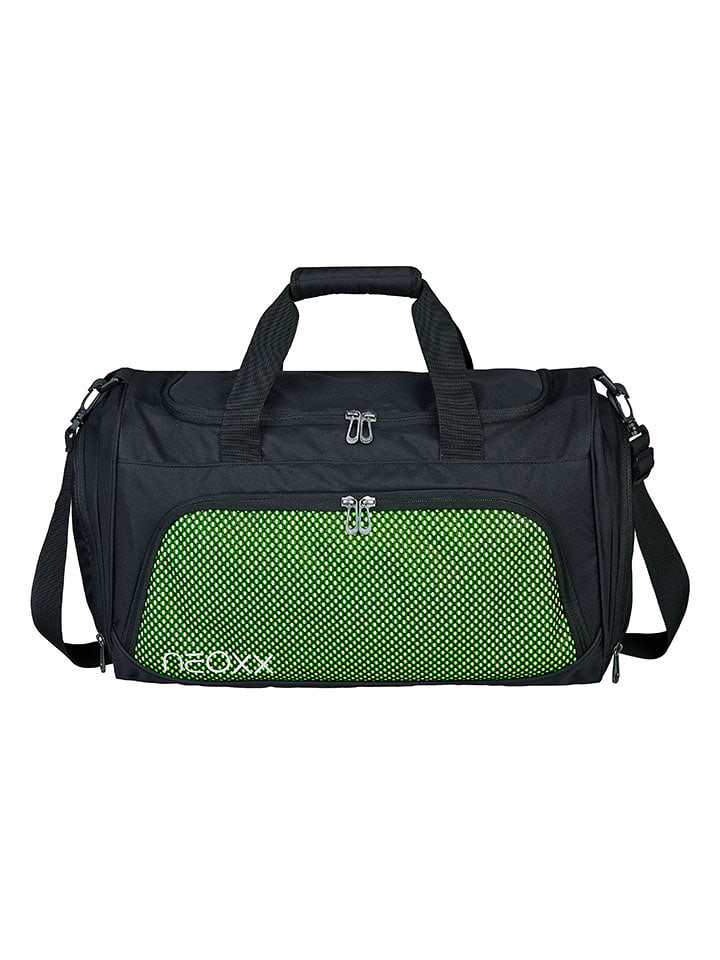 neoxx Torba sportowa "All about Neon" w kolorze zielono-czarnym - 43,5 x 26 x 24 cm rozmiar: onesize