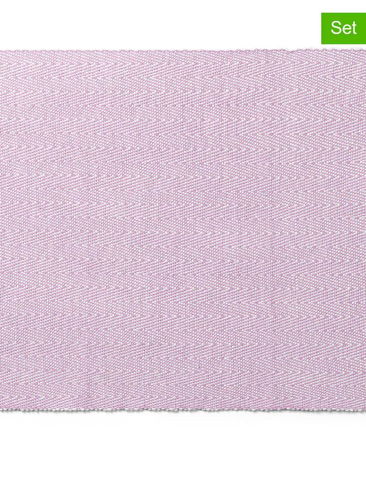 LYNGBY Podkładki stołowe (2 szt.) "Herringbone" w kolorze lawendowym - 43 x 30 cm rozmiar: onesize