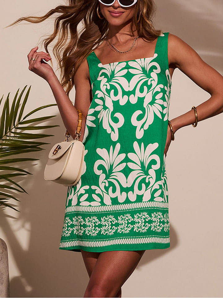 LA Angels Sukienka w kolorze zielono-białym rozmiar: L