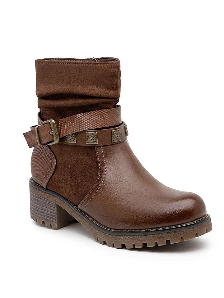 Foreverfolie Botki w kolorze jasnobrązowym rozmiar: 40