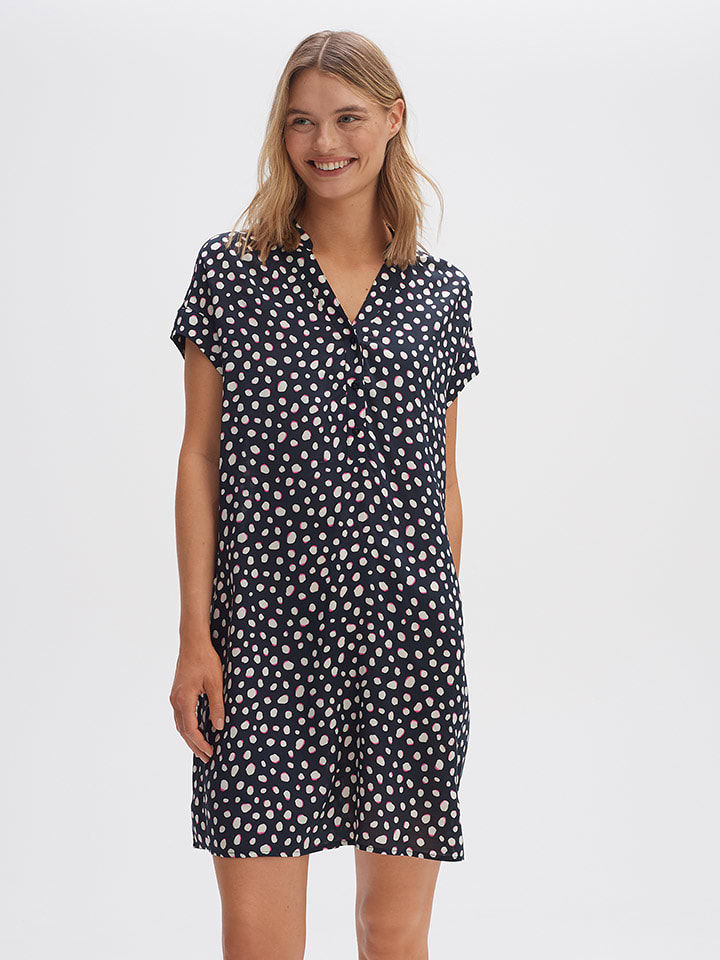 OPUS Sukienka w kolorze granatowo-białym rozmiar: 40