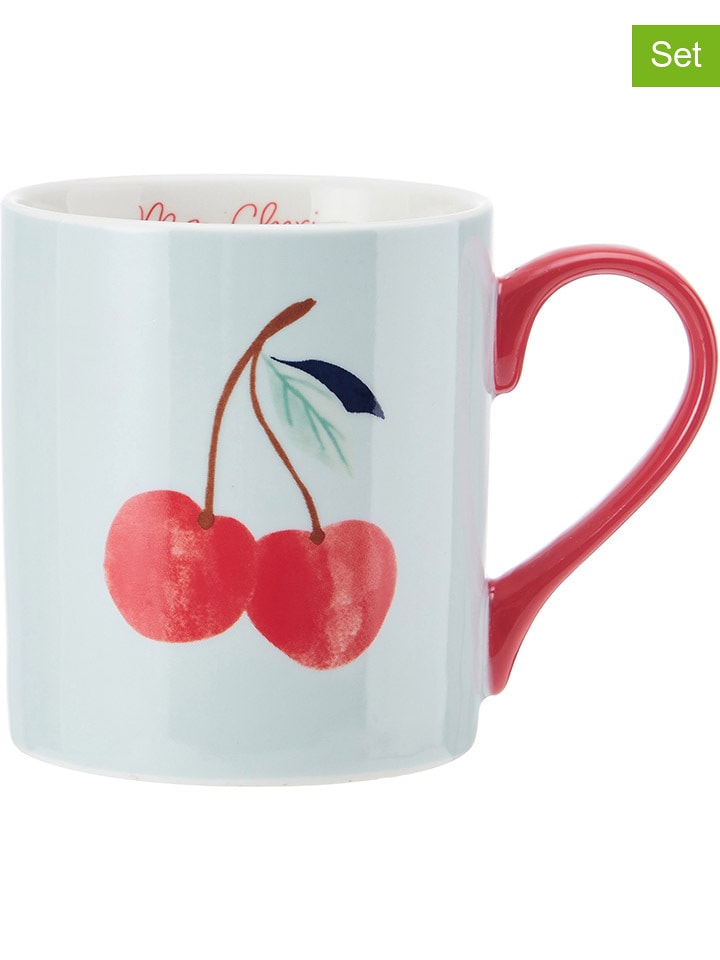 Mikasa Kubki (2 szt.) "Cherry" w kolorze biało-czerwonym - 280 ml rozmiar: onesize