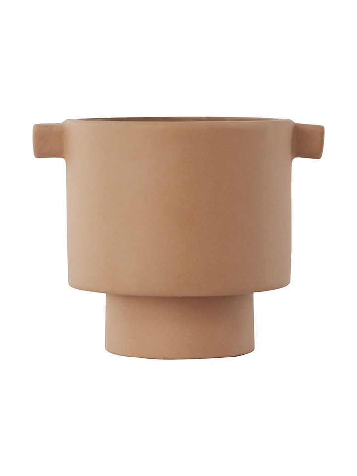 OYOY living design Doniczka "Inka Kana" w kolorze jasnobrązowym - wys. 10,5 x Ø 10,5 cm rozmiar: onesize