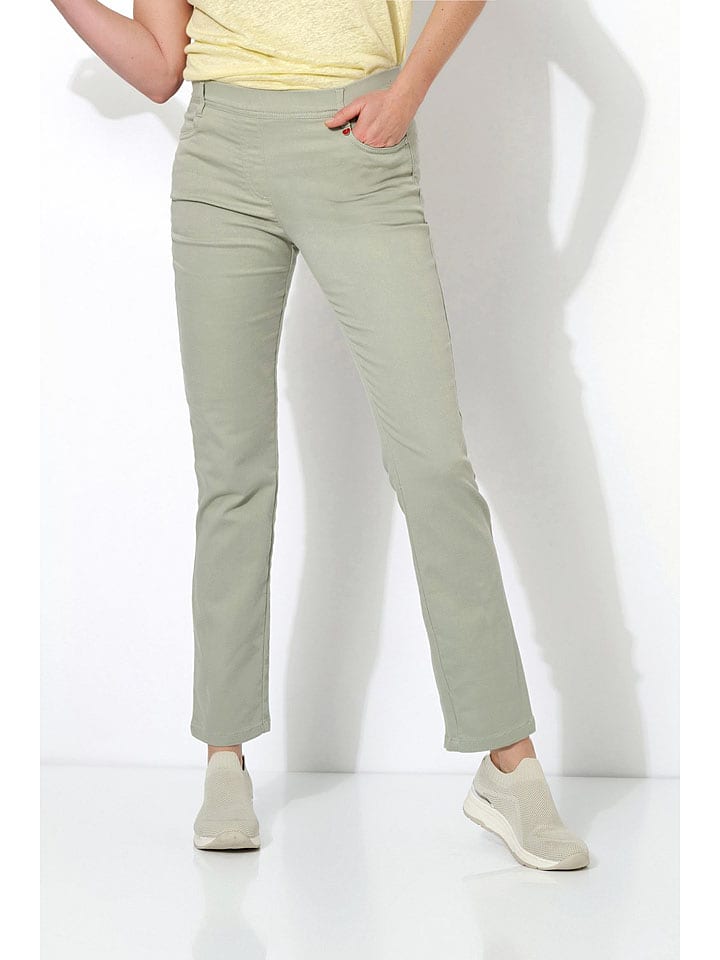 Relaxed by TONI Spodnie "Alice" w kolorze jasnozielonym rozmiar: W22
