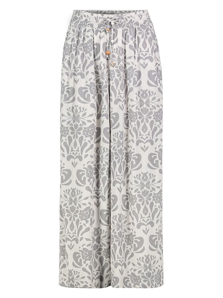 Eight2Nine Spodnie w kolorze biało-jasnoszarym rozmiar: S