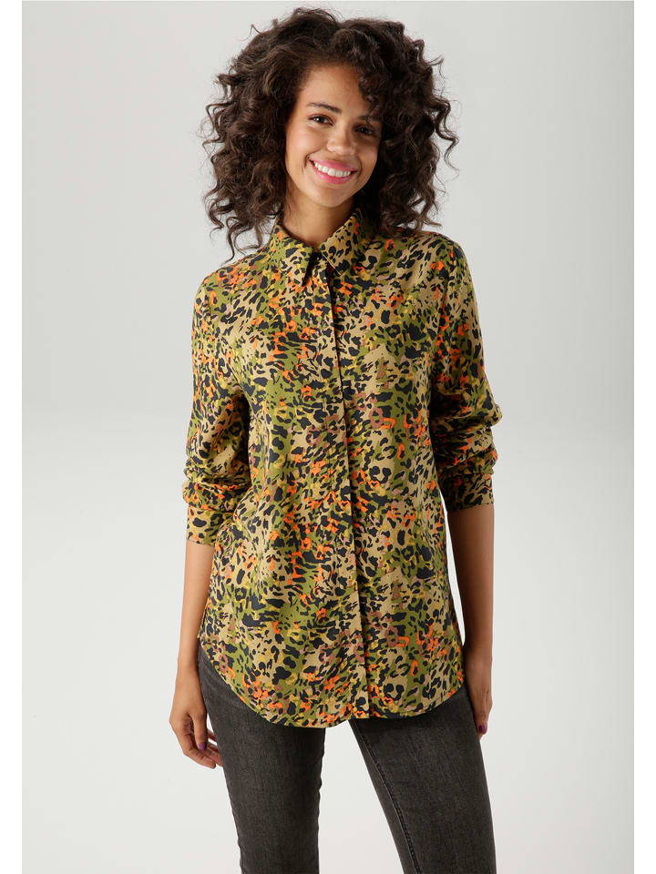 Aniston Bluzka w kolorze zielono-pomarańczowym rozmiar: 38