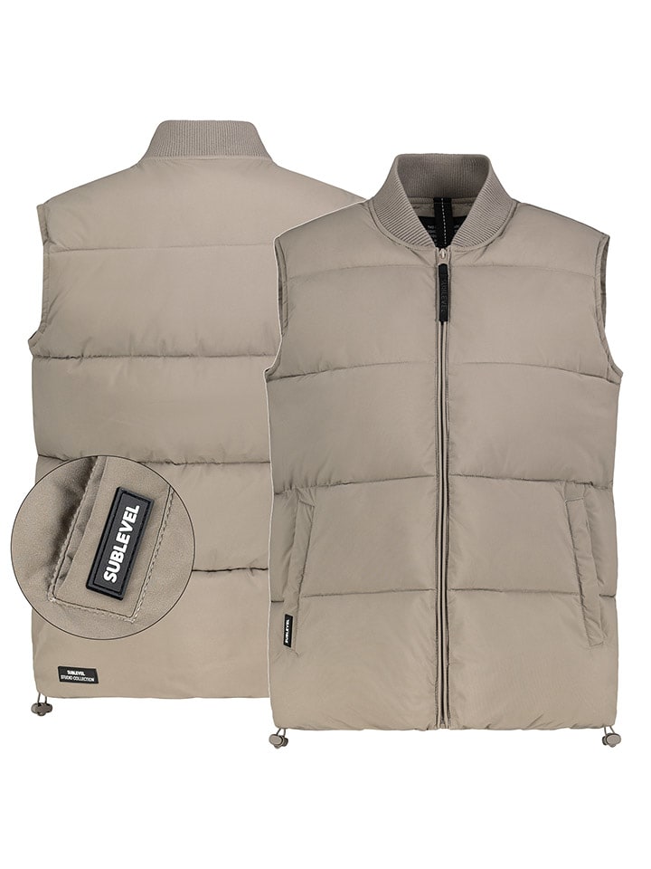 Sublevel Kamizelka pikowana w kolorze szarobrązowym rozmiar: XXL