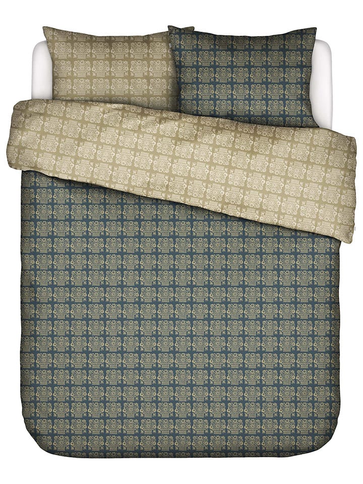 Essenza Komplet pościeli satynowej "Luz" w kolorze kremowo-szarym rozmiar: 140x220 cm