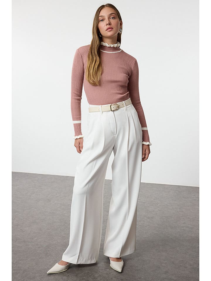 trendyol Sweter w kolorze szaroróżowym rozmiar: S