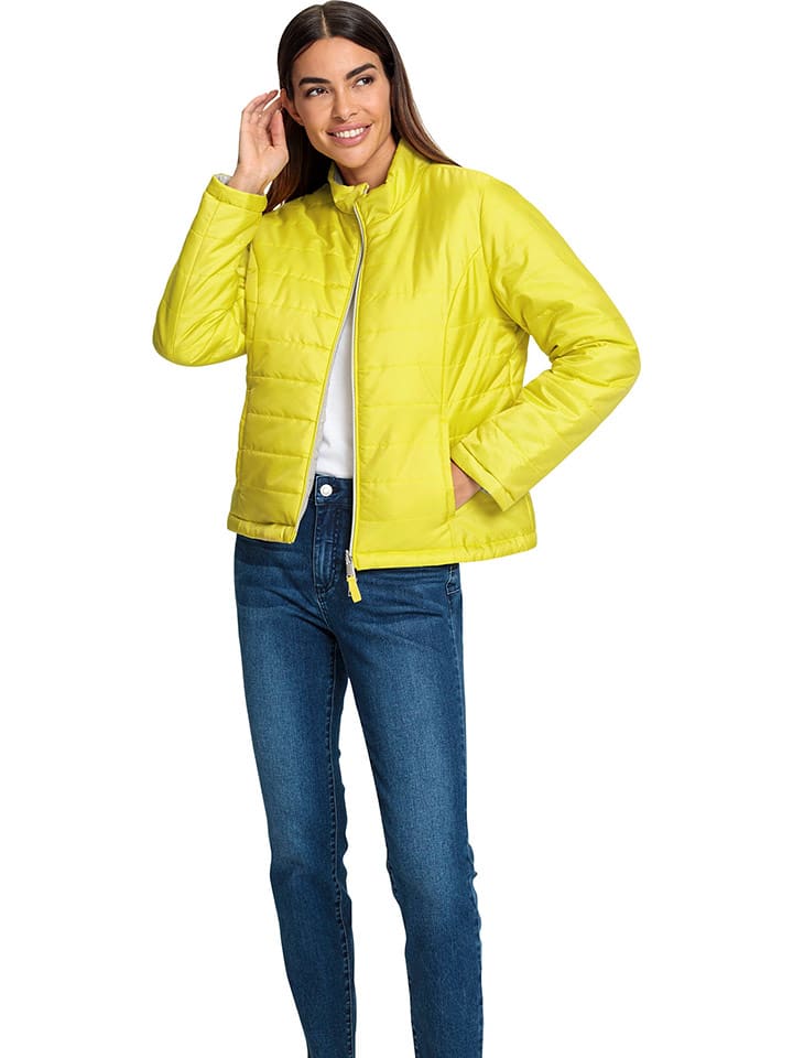 Heine Dwustronna kurtka przejściowa w kolorze jasnoszaro-żółtym rozmiar: 44