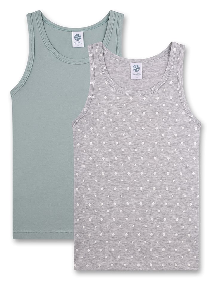 Sanetta Podkoszulki (2 szt.) w kolorze błękitnym i szarym rozmiar: 176