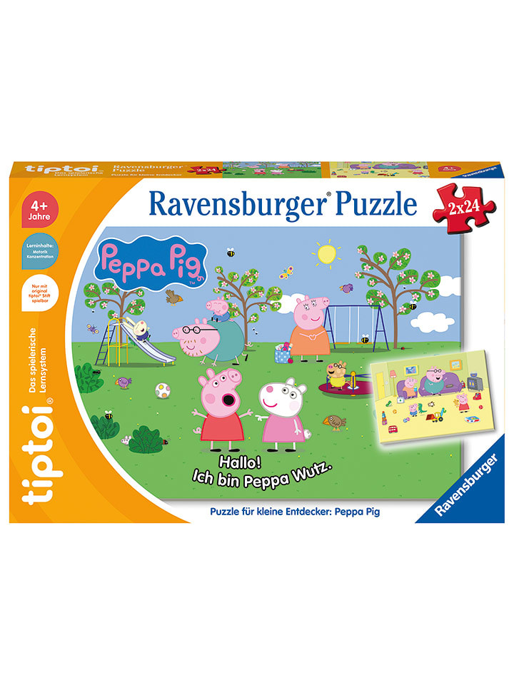 Ravensburger Puzzle tiptoi® (2x12) "Peppa Pig" - 3+ rozmiar: onesize