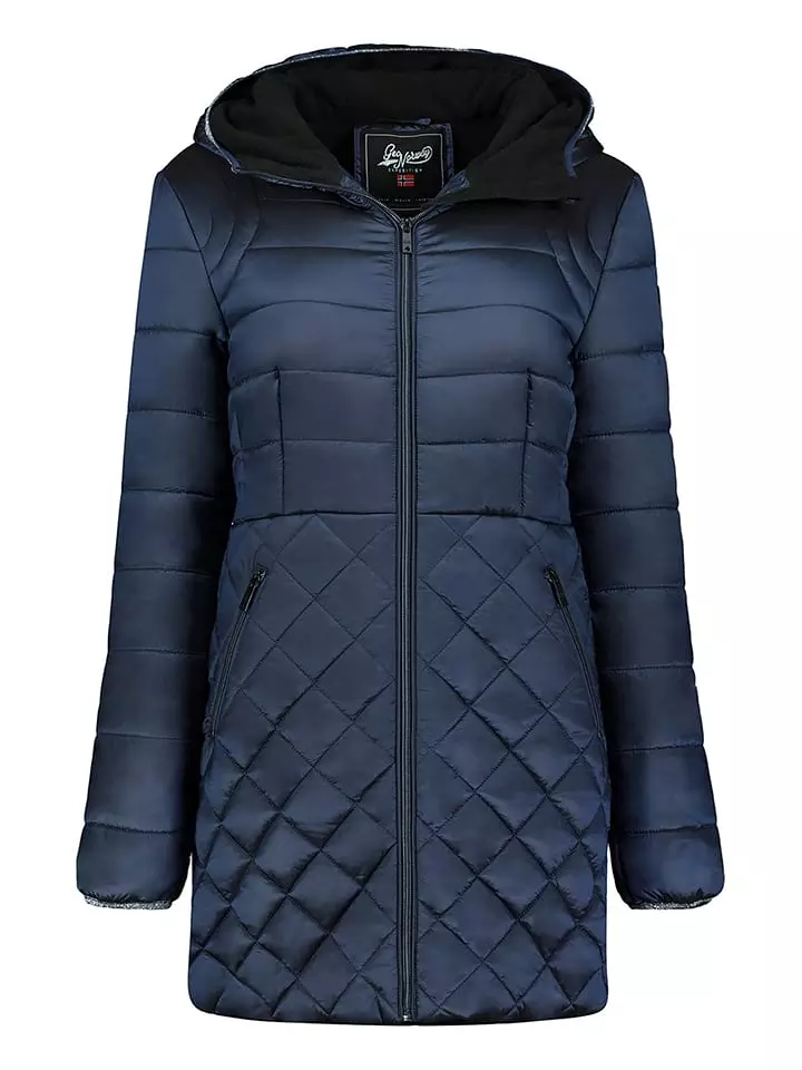 Geographical Norway Płaszcz pikowany "Alison" w kolorze granatowym rozmiar: S