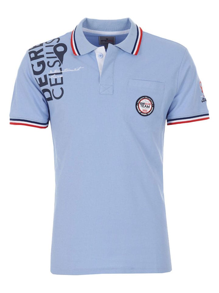 Peak Mountain Koszulka polo "Calor" w kolorze błękitnym rozmiar: XXL