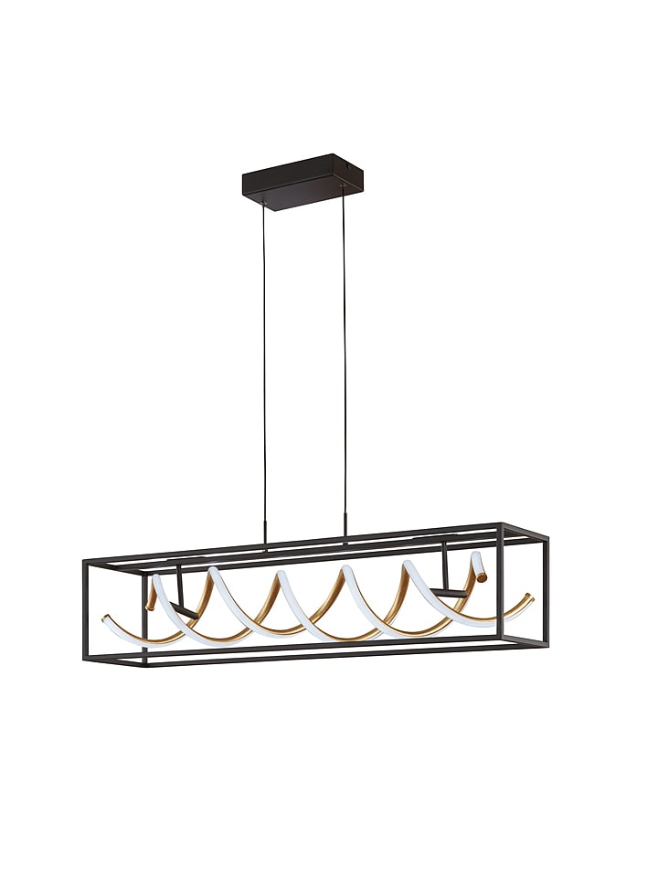 FISCHER & HONSEL Lampa wisząca LED w kolorze złoto-czarnym - 90 x 20 cm rozmiar: onesize