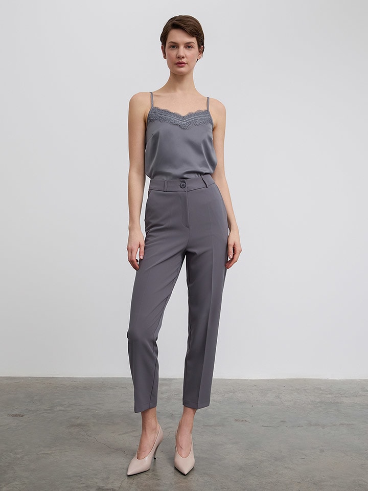 BGN Spodnie chino w kolorze antracytowym rozmiar: 34