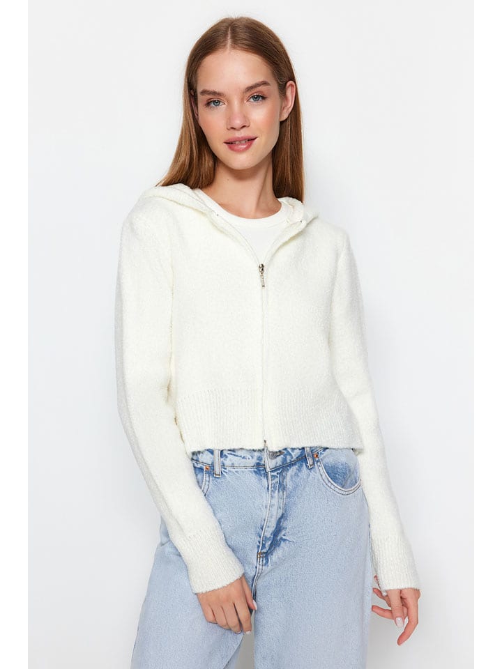 trendyol Kardigan w kolorze białym rozmiar: L