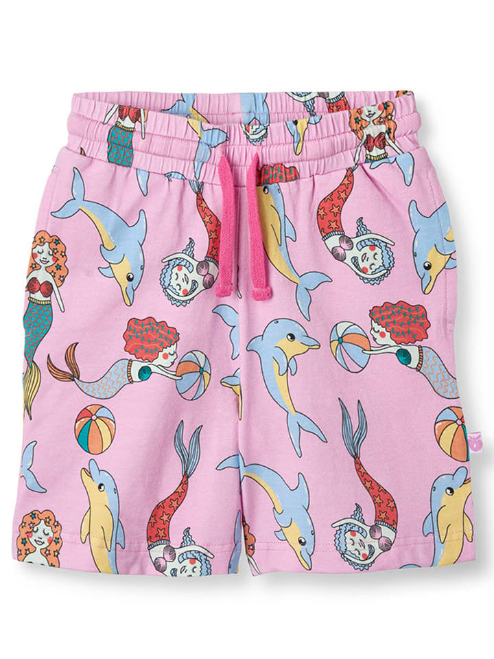 Småfolk Szorty w kolorze jasnoróżowym ze wzorem rozmiar: 122/128
