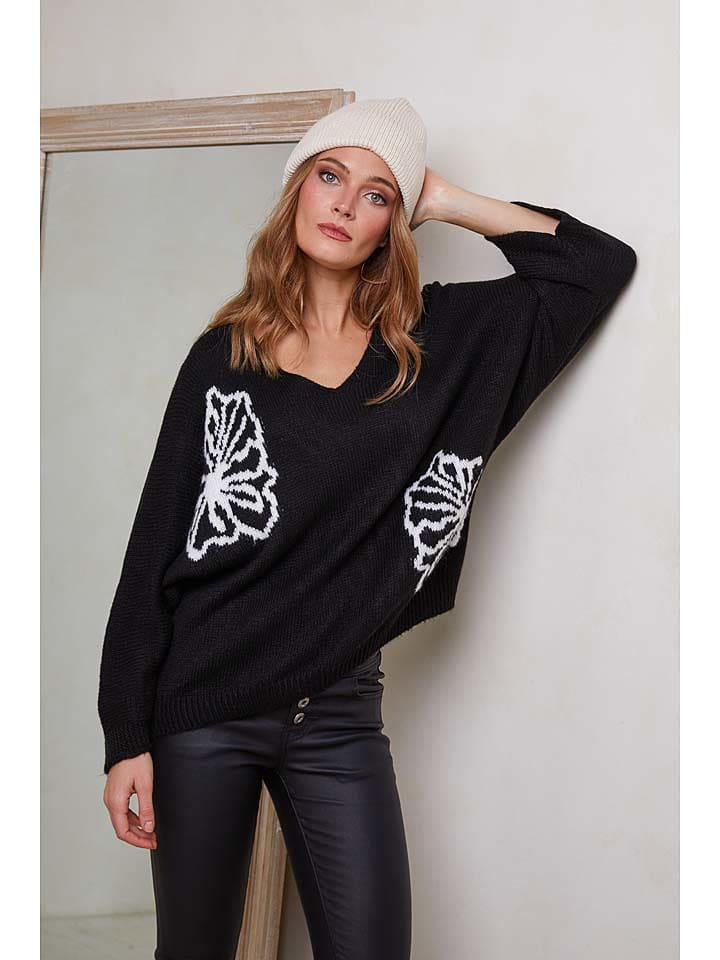 Joséfine Sweter "Booni" w kolorze czarnym rozmiar: S