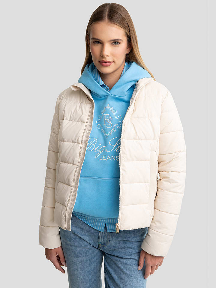 BIG STAR Kurtka pikowana w kolorze białym rozmiar: M