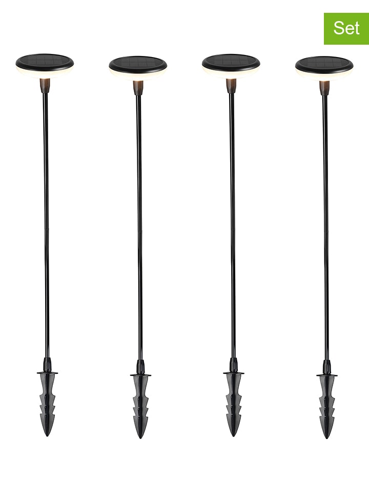 lumisky Lampy zewnętrzne LED (4 szt.) w kolorze czarnym - Ø 9,6 x wys. 76,2 cm rozmiar: onesize