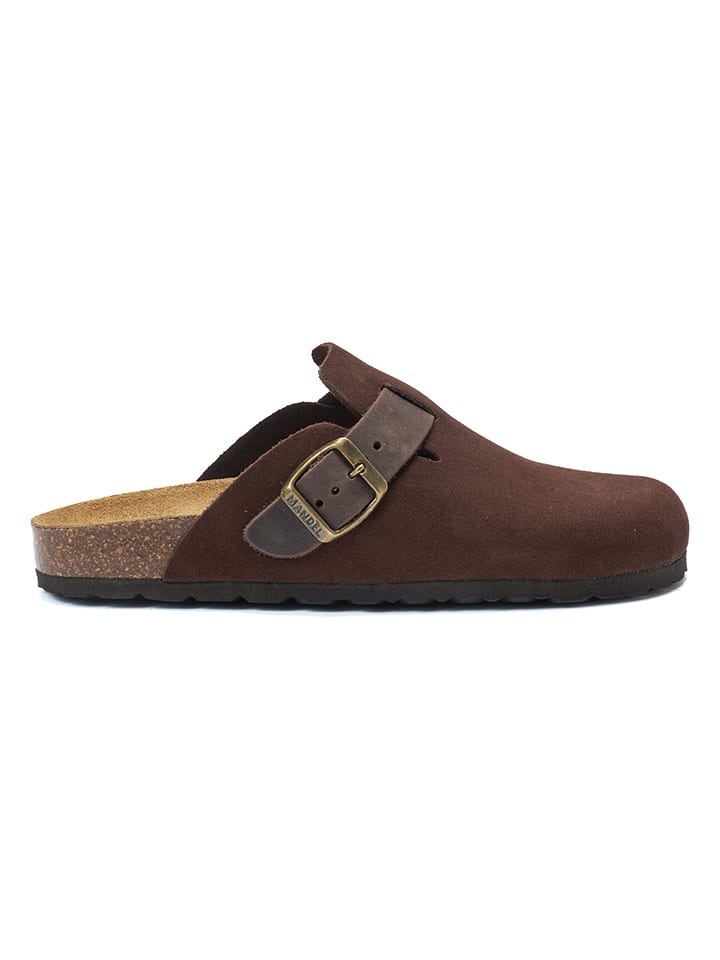 Mandel Skórzane chodaki "Noe" w kolorze brązowym rozmiar: 46