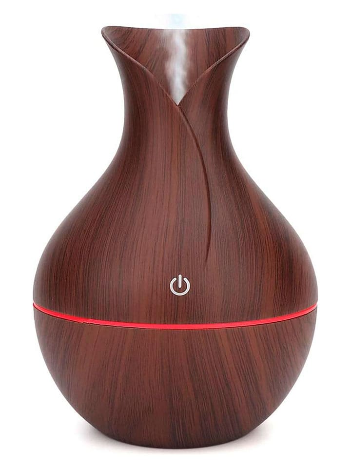 DAM Nawilżacz powietrza LED w kolorze brązowym - wys. 14 x Ø 10 cm rozmiar: onesize