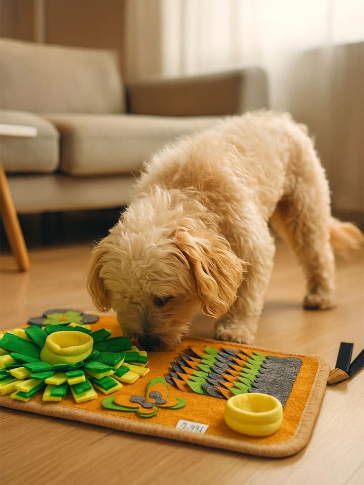 Paws&Whiskers Mata w kolorze żółto-zielonym do wąchania - 33,5 x 47 cm rozmiar: onesize