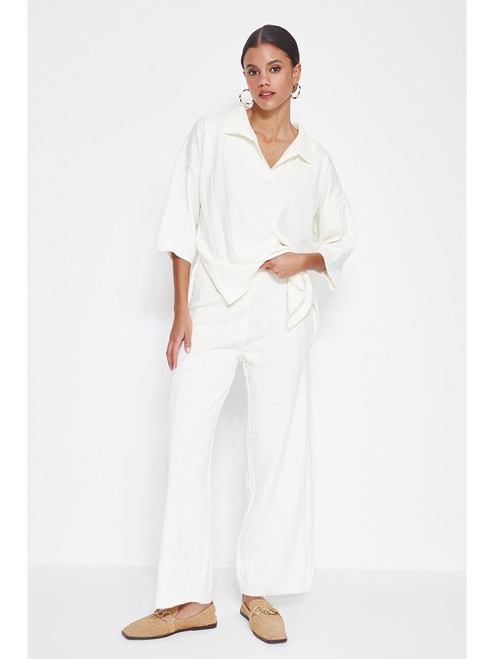 trendyol 2-częściowy zestaw w kolorze białym rozmiar: M