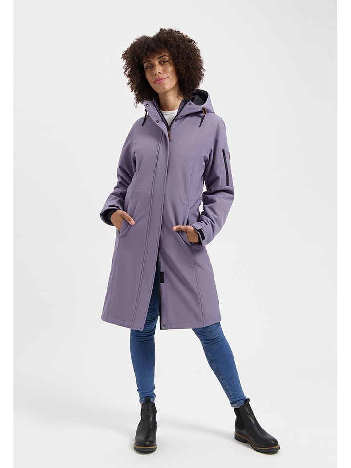 TRAVELIN' Płaszcz przejściowy "Uvana" w kolorze fioletowym rozmiar: L